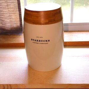 2009 Starbucks Coffee Canister with Bamboo Lid